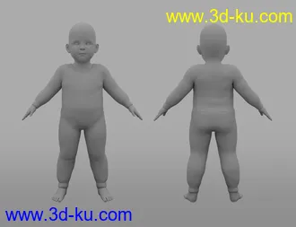 3D打印模型Toddler Twins For Genesis 8的图片