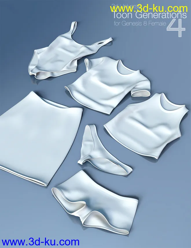 Toon Generations 4 Clothing for Genesis 8 Female(s)模型的图片2