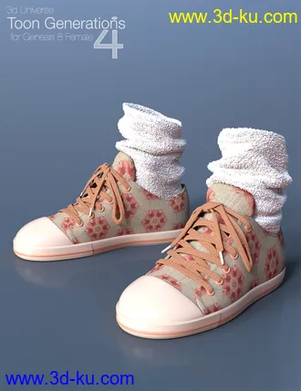 3D打印模型Toon Generations 4 Clothing for Genesis 8 Female(s)的图片