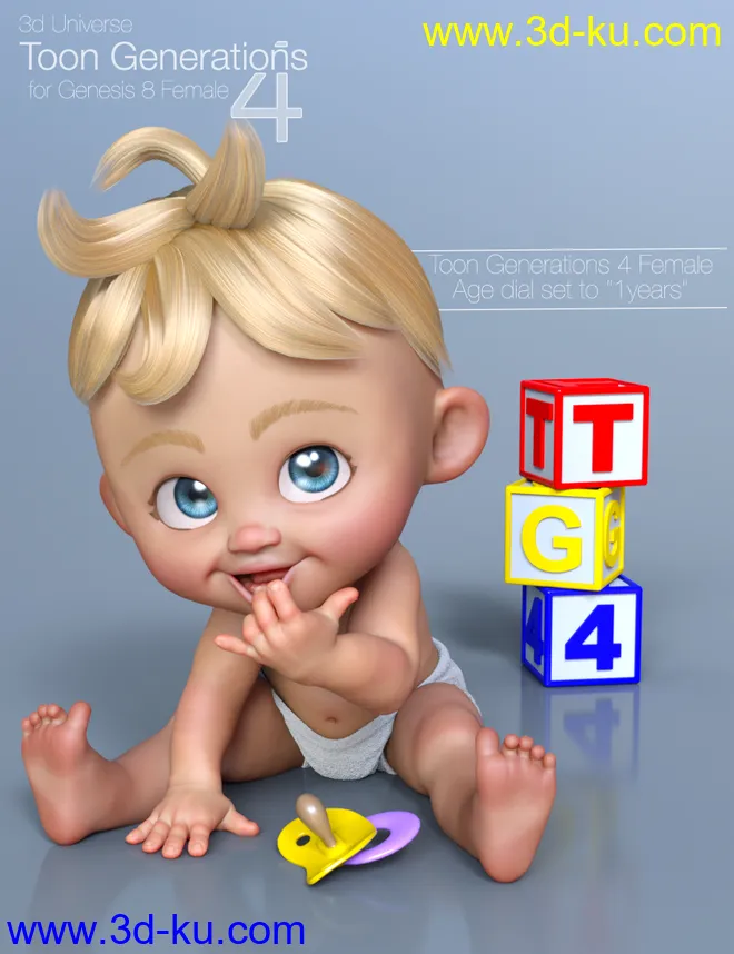 Toon Generations 4 Essentials for Genesis 8 Female(s)模型的图片2