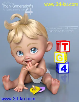 3D打印模型Toon Generations 4 Essentials for Genesis 8 Female(s)的图片