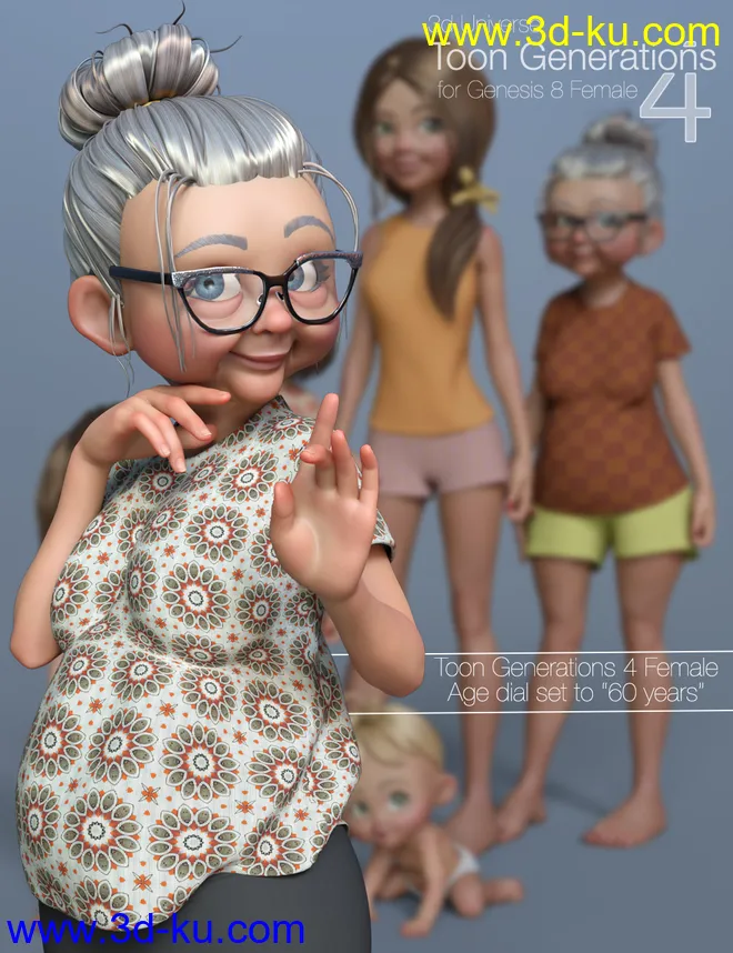 Toon Generations 4 Essentials for Genesis 8 Female(s)模型的图片6