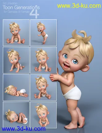 3D打印模型Toon Generations 4 Essentials for Genesis 8 Female(s)的图片