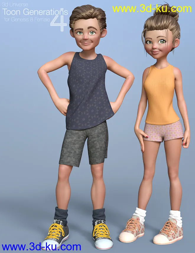 Toon Generations 4 Essentials for Genesis 8 Female(s)模型的图片11