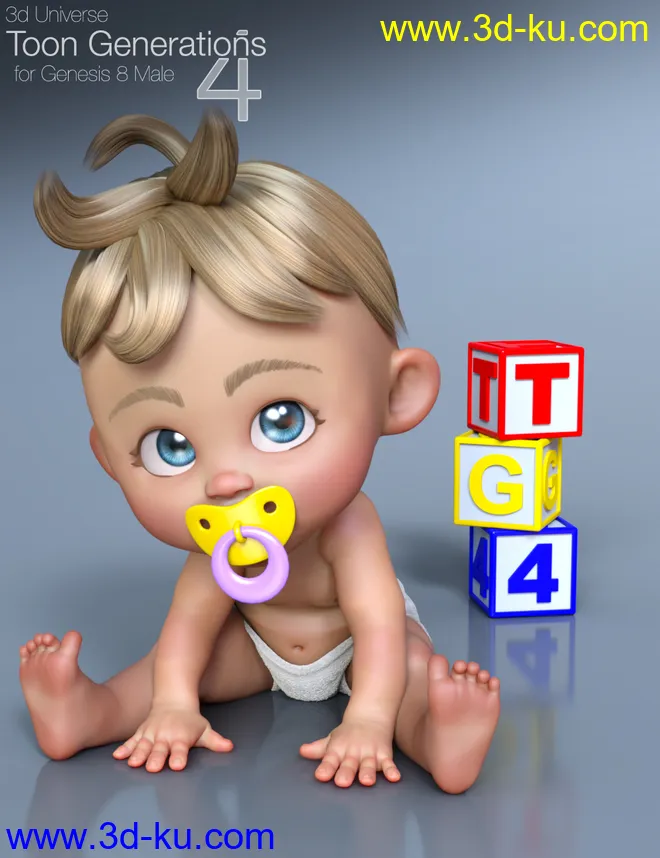 Toon Generations 4 Essentials for Genesis 8 Male(s)模型的图片2