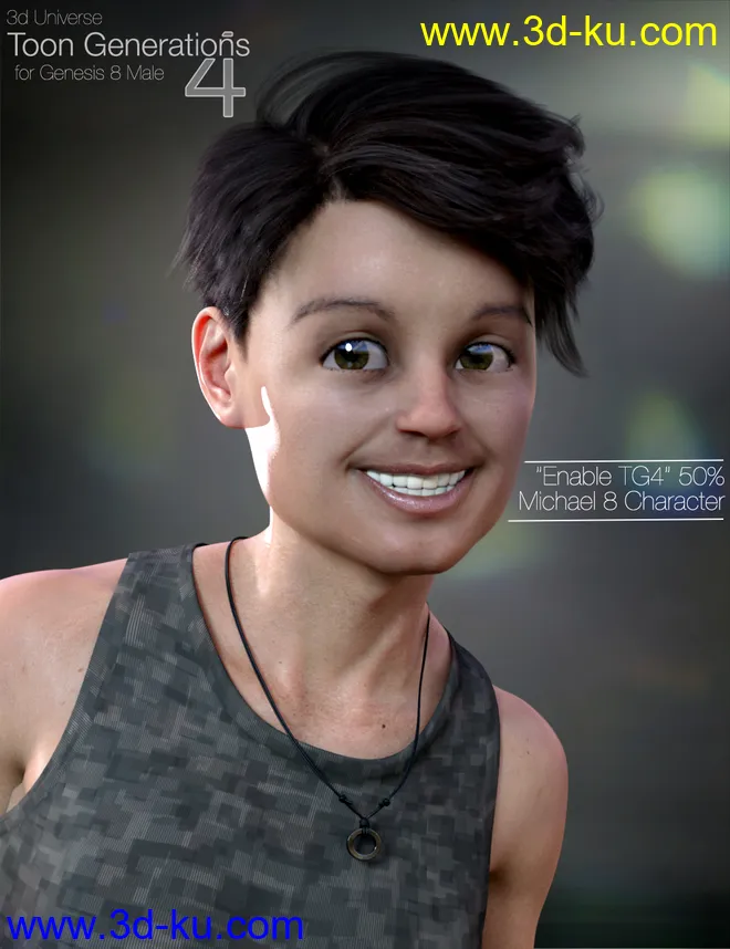 Toon Generations 4 Essentials for Genesis 8 Male(s)模型的图片8