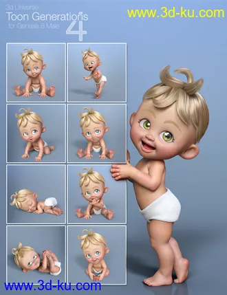 3D打印模型Toon Generations 4 Essentials for Genesis 8 Male(s)的图片