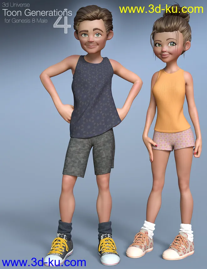 Toon Generations 4 Essentials for Genesis 8 Male(s)模型的图片11