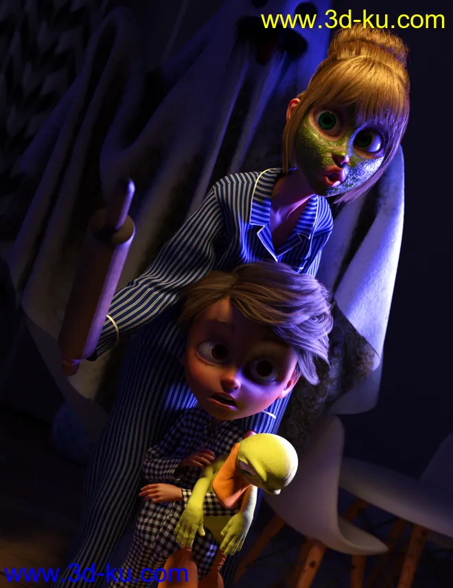 Toon Mom for Genesis 8 Female模型的图片1