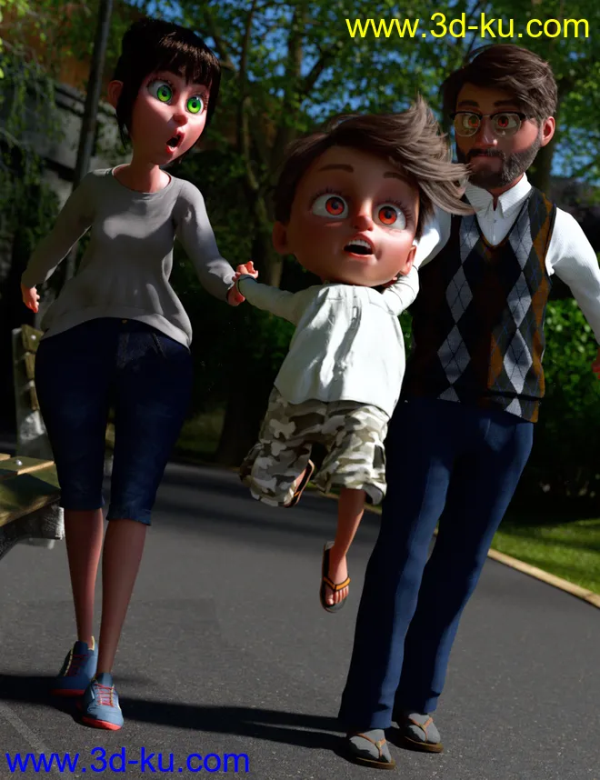 Toon Mom for Genesis 8 Female模型的图片2