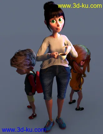3D打印模型Toon Mom for Genesis 8 Female的图片