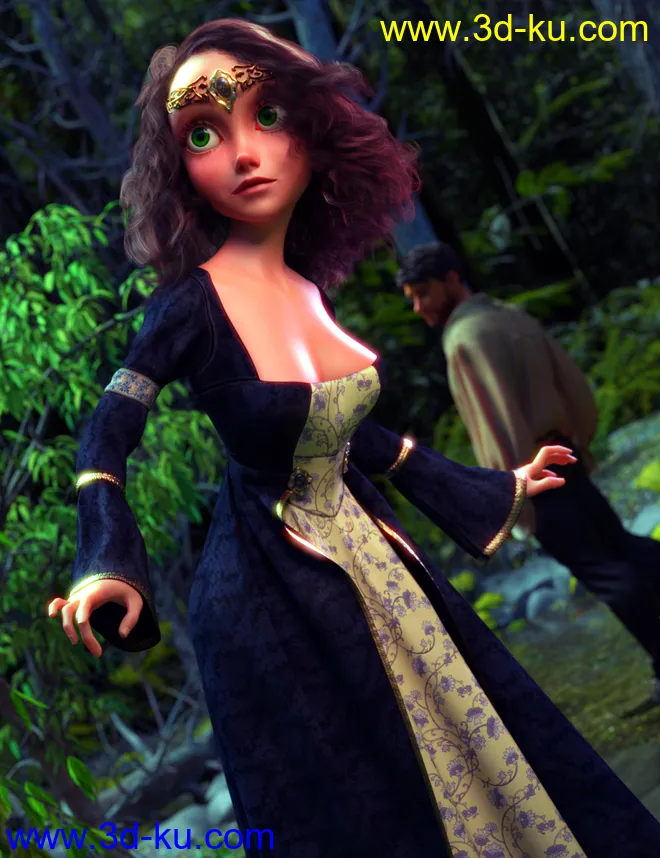 Toon Princess for Genesis 8 Female模型的图片1
