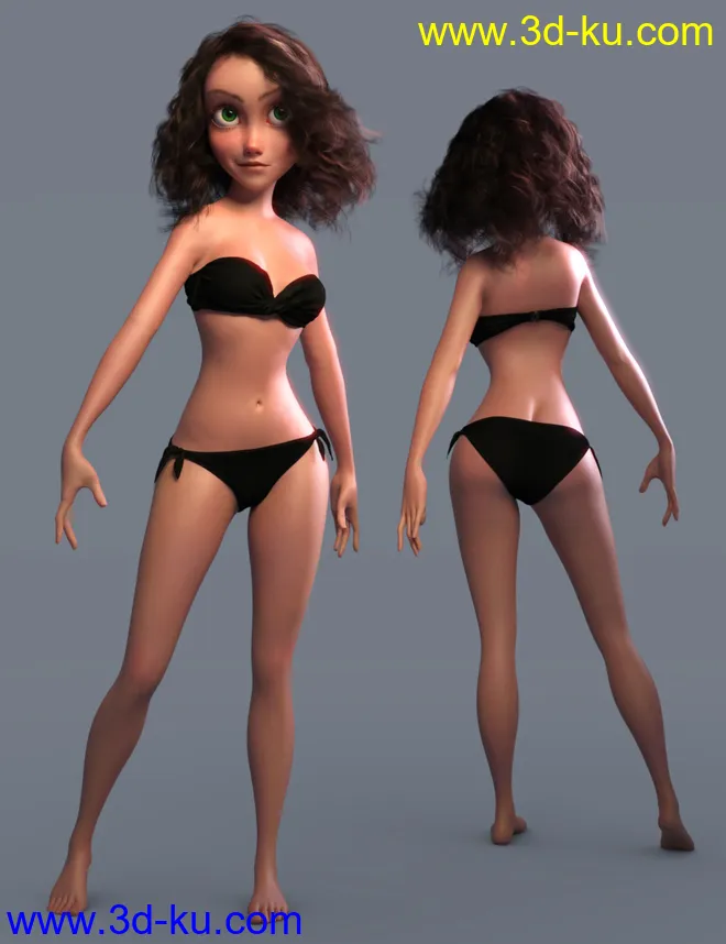 Toon Princess for Genesis 8 Female模型的图片2