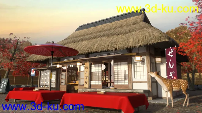 Traditional Japanese Tea Shop模型的图片7