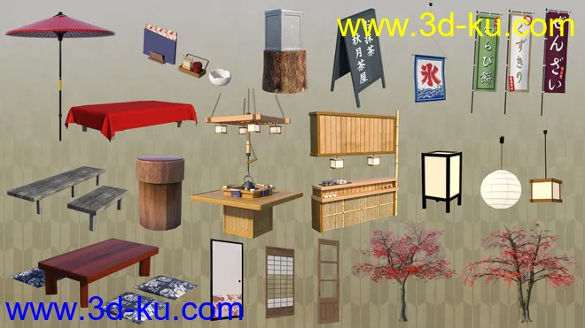 Traditional Japanese Tea Shop模型的图片16