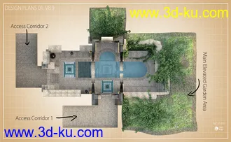 3D打印模型Tranquil Private Pool的图片