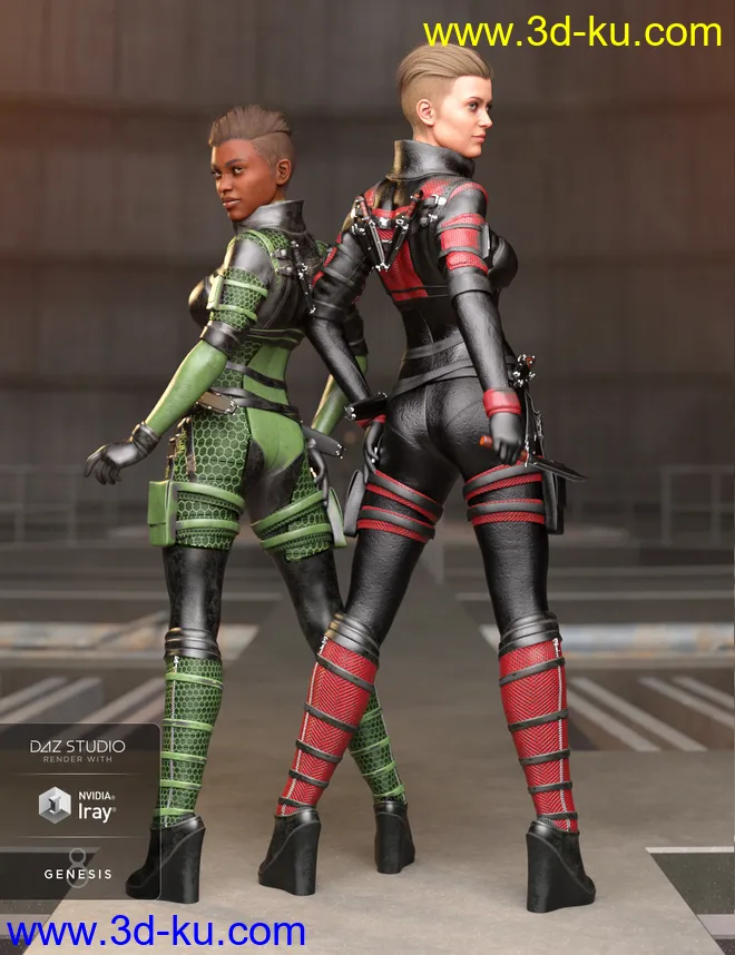 Trinity Wolf Outfit Textures模型的图片1