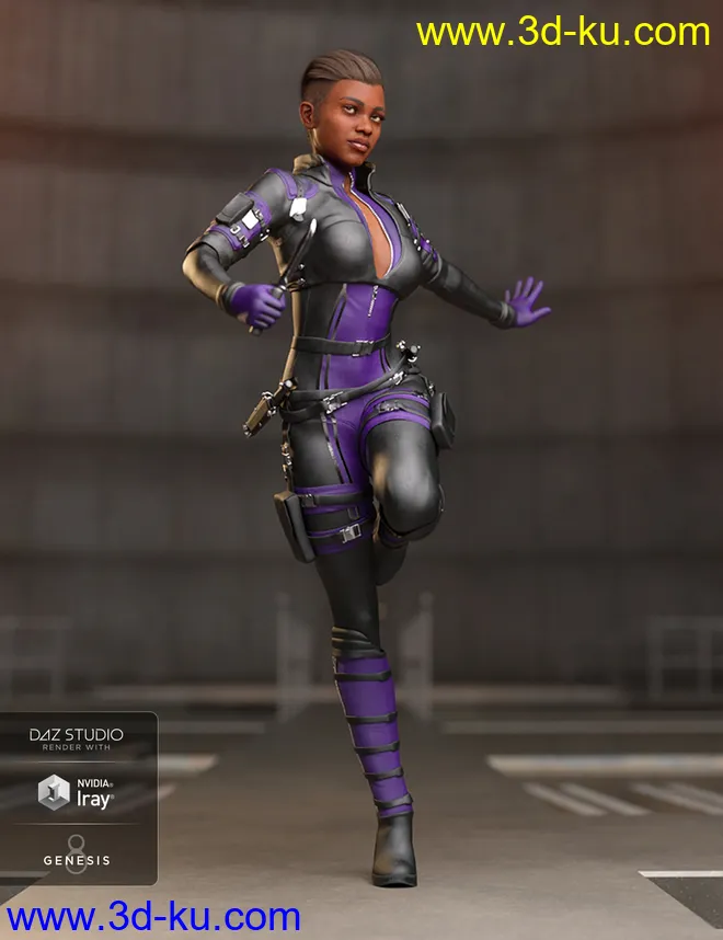 Trinity Wolf Outfit Textures模型的图片4