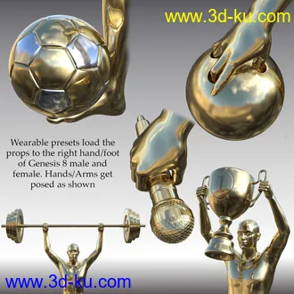 3D打印模型Trophy for Genesis 8的图片