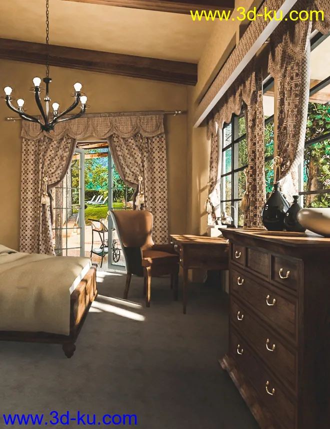 Tuscany Bedroom and Bath模型的图片1