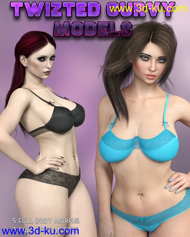 Twizted Curvy Models for Genesis 8 Female模型的图片1