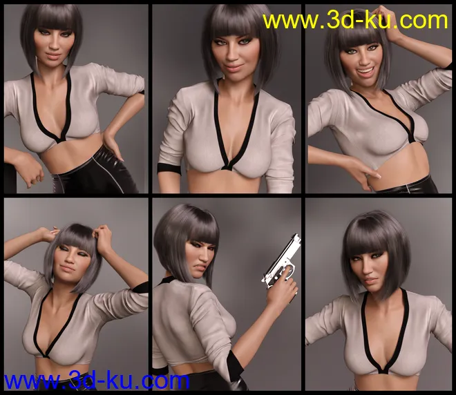 UltraMod Poses for Alawa 8 and Genesis 8 Female模型的图片2