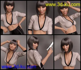 3D打印模型UltraMod Poses for Alawa 8 and Genesis 8 Female的图片