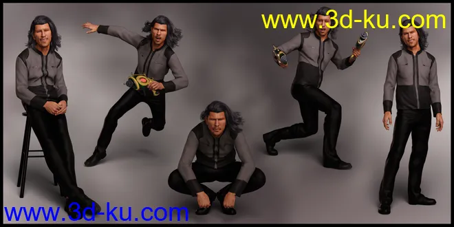 UltraMod Poses for Dasan 8 and Genesis 8 Male模型的图片2