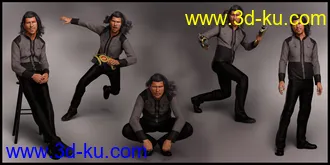 3D打印模型UltraMod Poses for Dasan 8 and Genesis 8 Male的图片