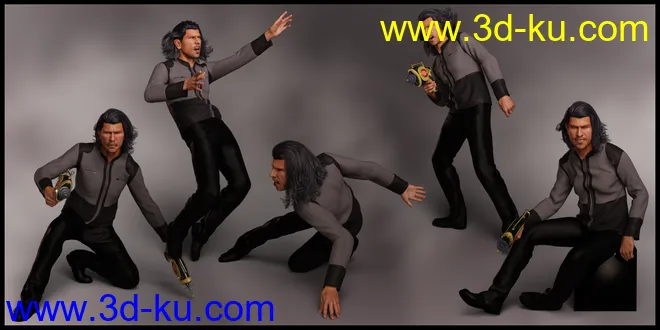 UltraMod Poses for Dasan 8 and Genesis 8 Male模型的图片3