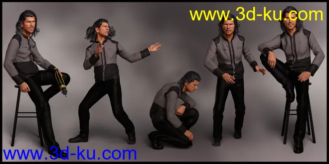 UltraMod Poses for Dasan 8 and Genesis 8 Male模型的图片4