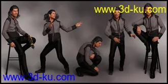 3D打印模型UltraMod Poses for Dasan 8 and Genesis 8 Male的图片