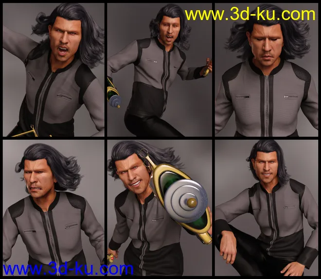 UltraMod Poses for Dasan 8 and Genesis 8 Male模型的图片6