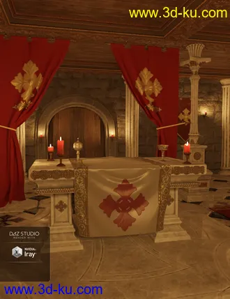 Underground Chapel Modular Environment模型的图片1