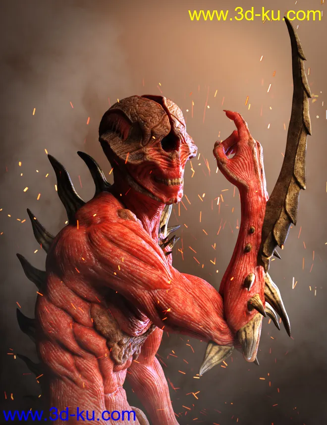 Underworld Soldier HD for Genesis 8 Male模型的图片2