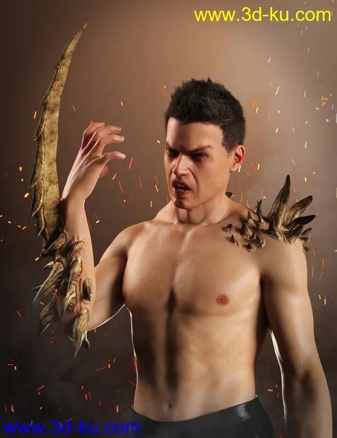 Underworld Soldier HD for Genesis 8 Male模型的图片12