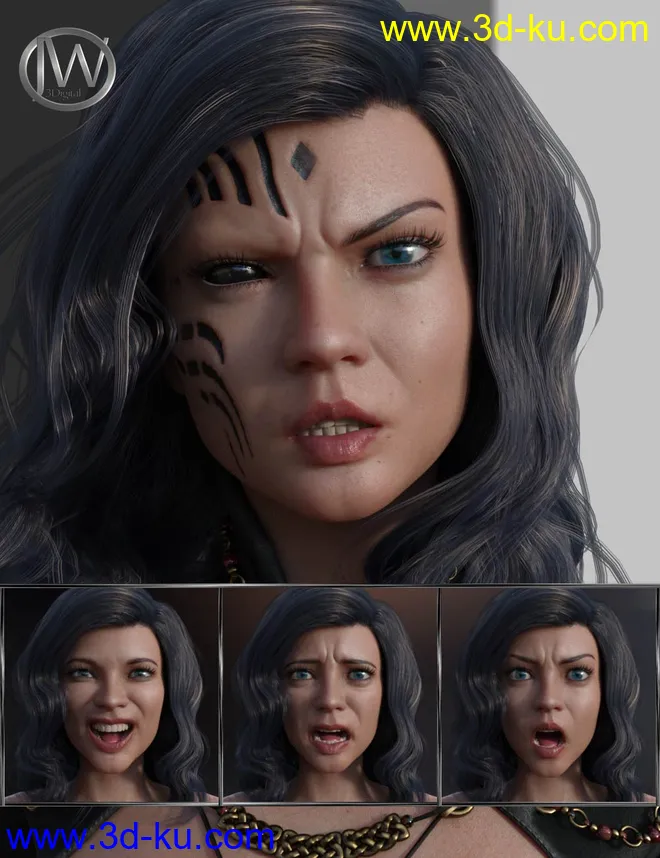 Unique and Special - Expressions for Genesis 8 Female and Zelara 8模型的图片1