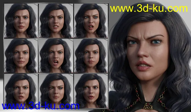 Unique and Special - Expressions for Genesis 8 Female and Zelara 8模型的图片2
