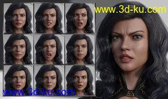 3D打印模型Unique and Special - Expressions for Genesis 8 Female and Zelara 8的图片