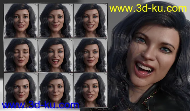 Unique and Special - Expressions for Genesis 8 Female and Zelara 8模型的图片3