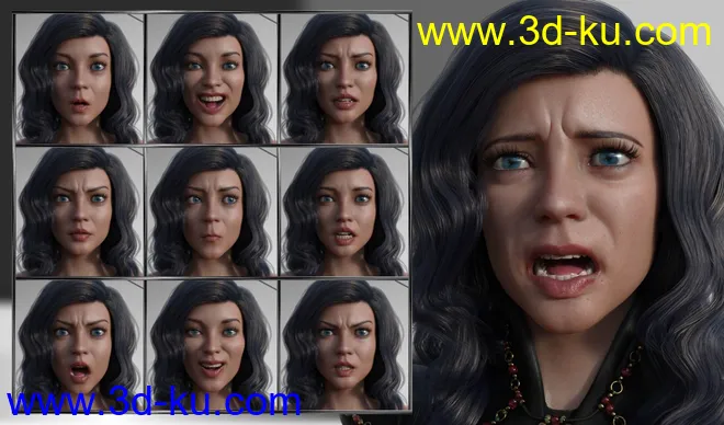 Unique and Special - Expressions for Genesis 8 Female and Zelara 8模型的图片4