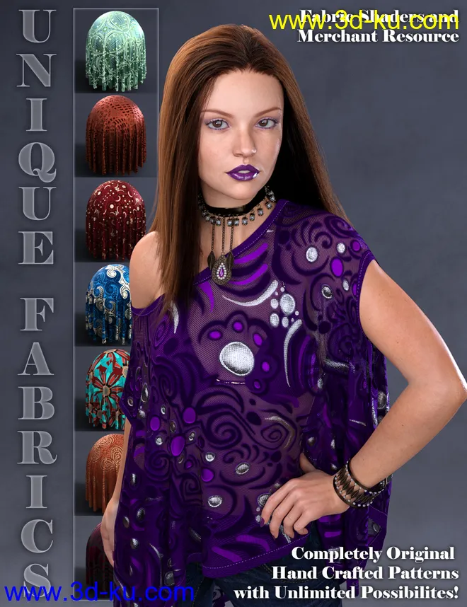 Unique Fabrics Shaders and Merchant Resource模型的图片1
