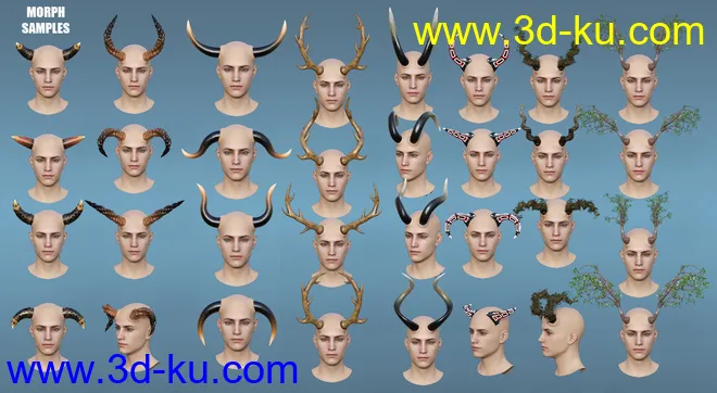 Universal Horns for Genesis 8 Male(s)模型的图片2