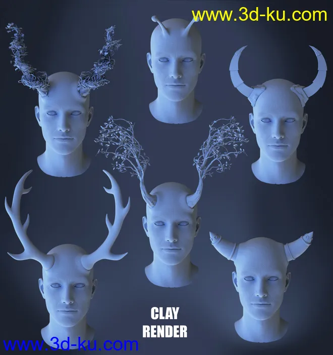 Universal Horns for Genesis 8 Male(s)模型的图片4