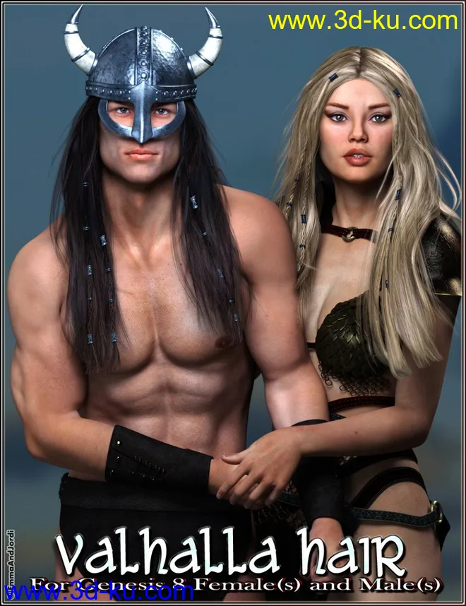 Valhalla Hair for Genesis 8模型的图片1