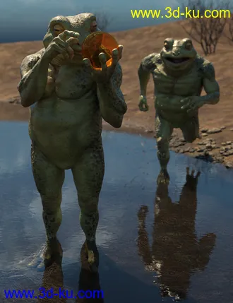 3D打印模型Variety Poses for Bullwarg HD and Genesis 8 Male的图片