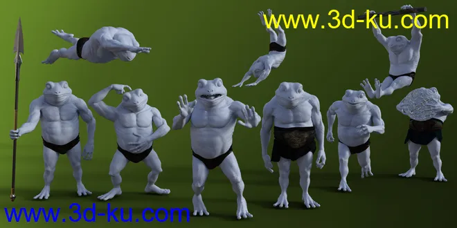 Variety Poses for Bullwarg HD and Genesis 8 Male模型的图片4