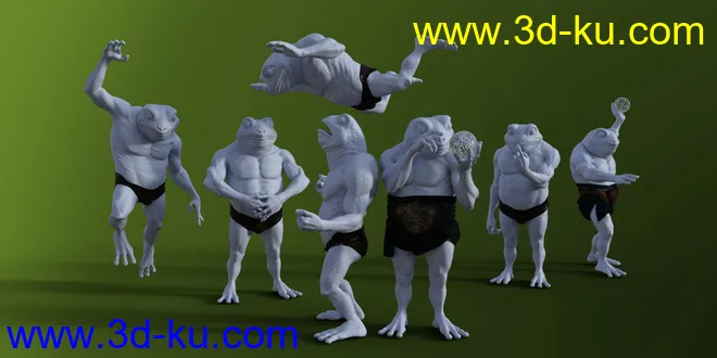 Variety Poses for Bullwarg HD and Genesis 8 Male模型的图片5