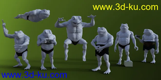 Variety Poses for Bullwarg HD and Genesis 8 Male模型的图片6