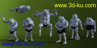 3D打印模型Variety Poses for Bullwarg HD and Genesis 8 Male的图片